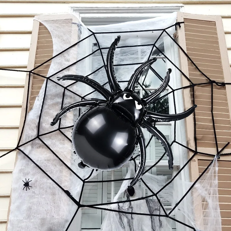 1/3 шт. Большой воздушный шар в виде паука, черные страшные воздушные шары на Хэллоуин, украшения для вечеринки на Хэллоуин для дома, в помещении, на улице, в доме с привидениями, в баре