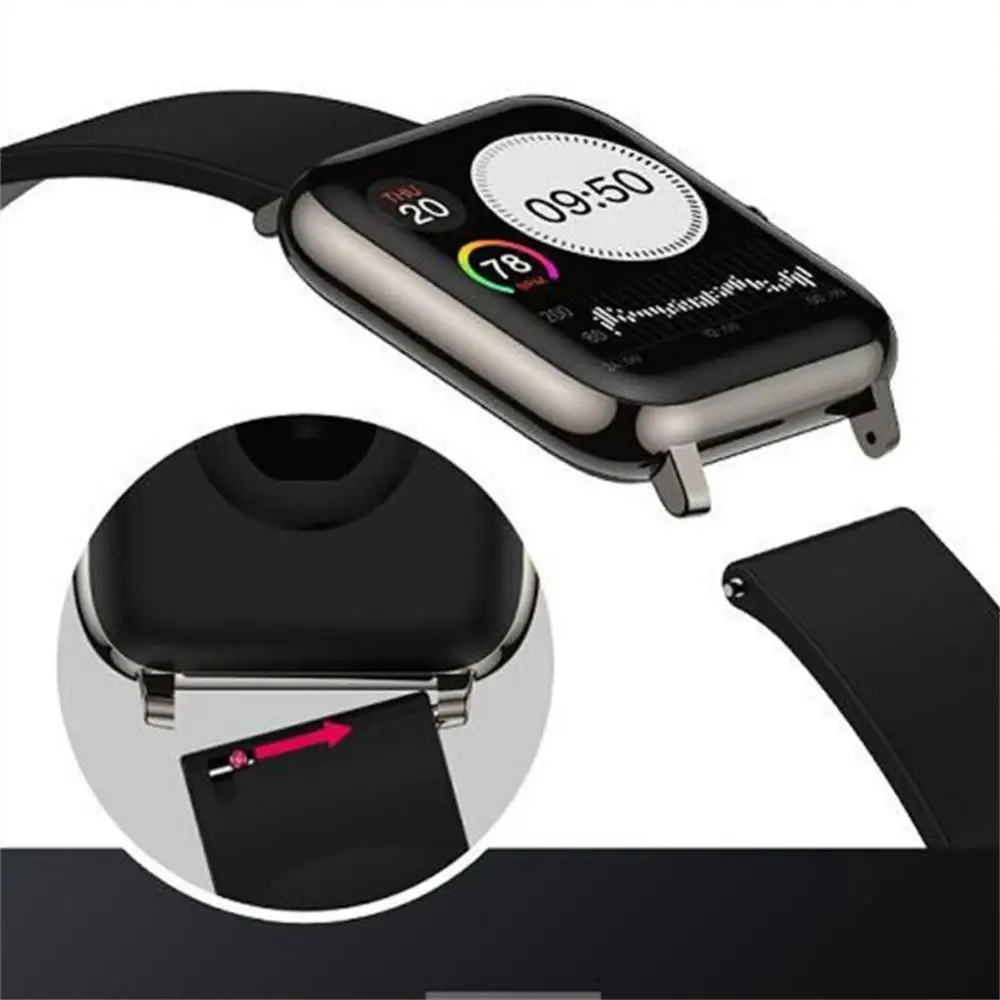 1 ~ 10ШТ 20мм 22мм Силиконовый Ремешок Для Часов Универсальный Ремешок для часов Amazfit GTR 47мм 42мм GTS 3 2 Galaxy Watch 4 3 Изображение 4 