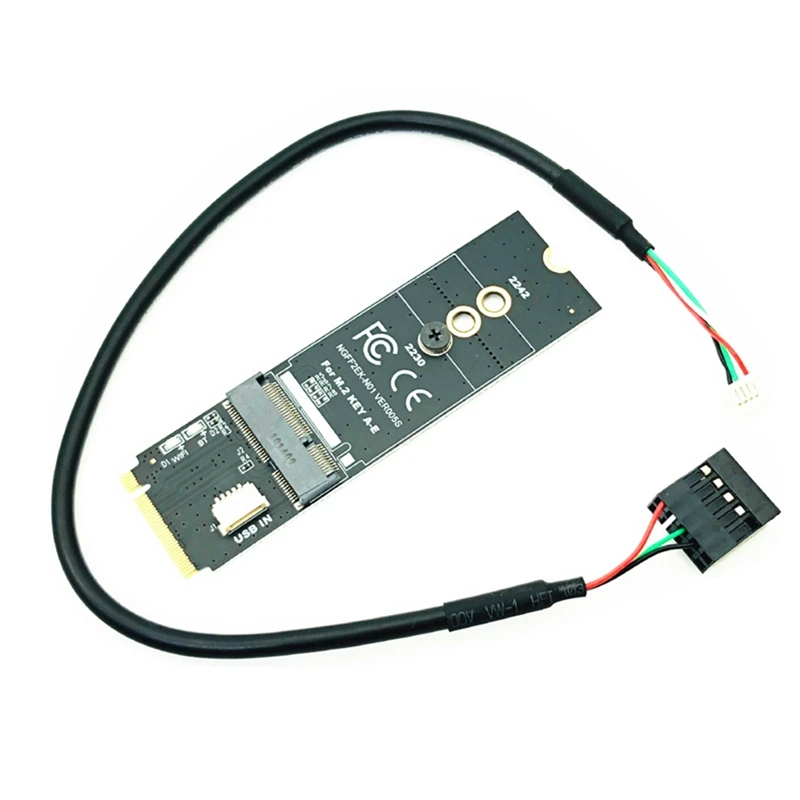 1 Комплект платы M.2 KEY-M To KEY A-E/E Riser Card PCB Для модуля беспроводной сетевой карты по протоколу M.2 NGFF PCIE Изображение 5 