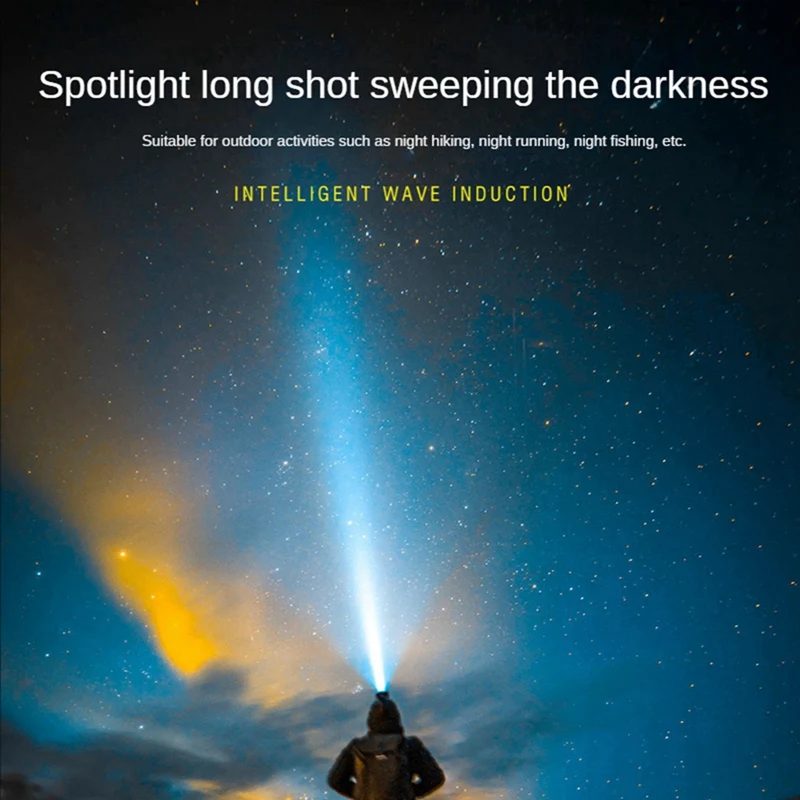 1 комплект силиконового головного света COB Ночная Рыбалка Фонарь для верховой езды Встроенный сильный свет Изображение 1 