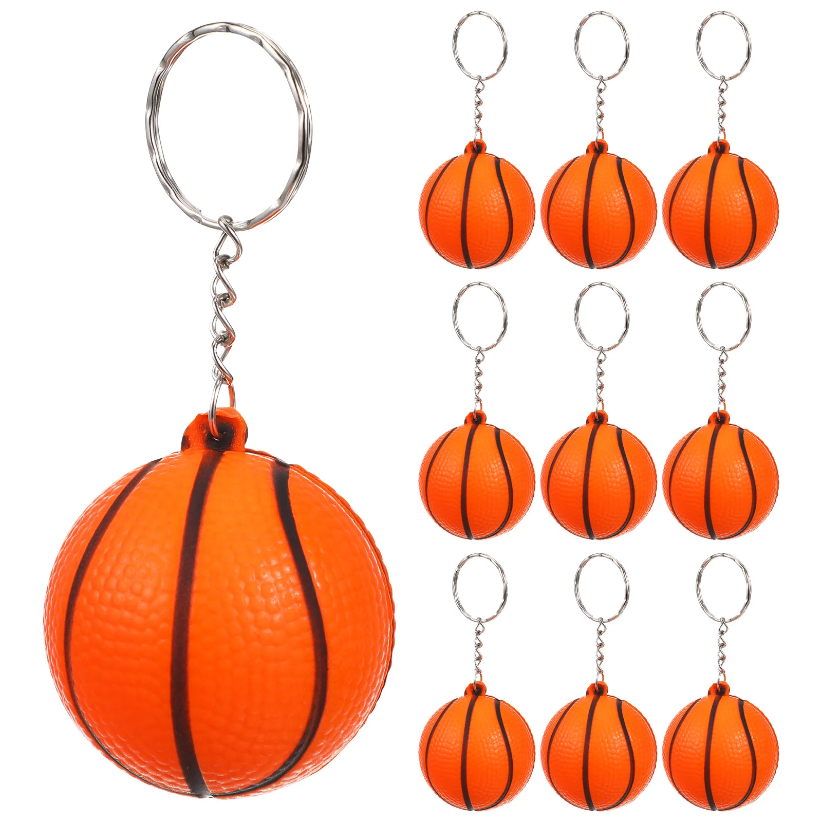 10 шт. Брелок для мини-баскетбола, Креативные брелоки, Сувенирная подвеска для игроков, спортсменов, товарищей по команде для мальчиков (Оранжевый)