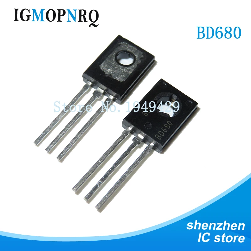 10 шт./лот BD680 TO-126 BD680A TO126 PNP 80V 4A Транзистор новый