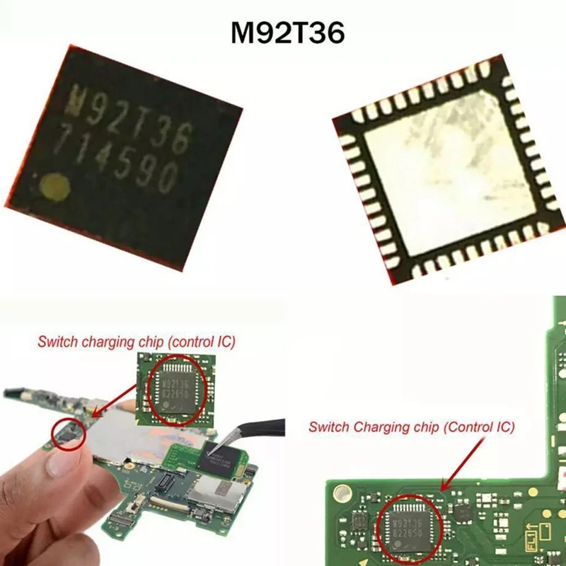 10 шт./лот Микросхема M92T36 для Nintend Switch NS Switch Изображение Материнской платы Power IC Микросхема Зарядки аккумулятора M92T36 Изображение 1 