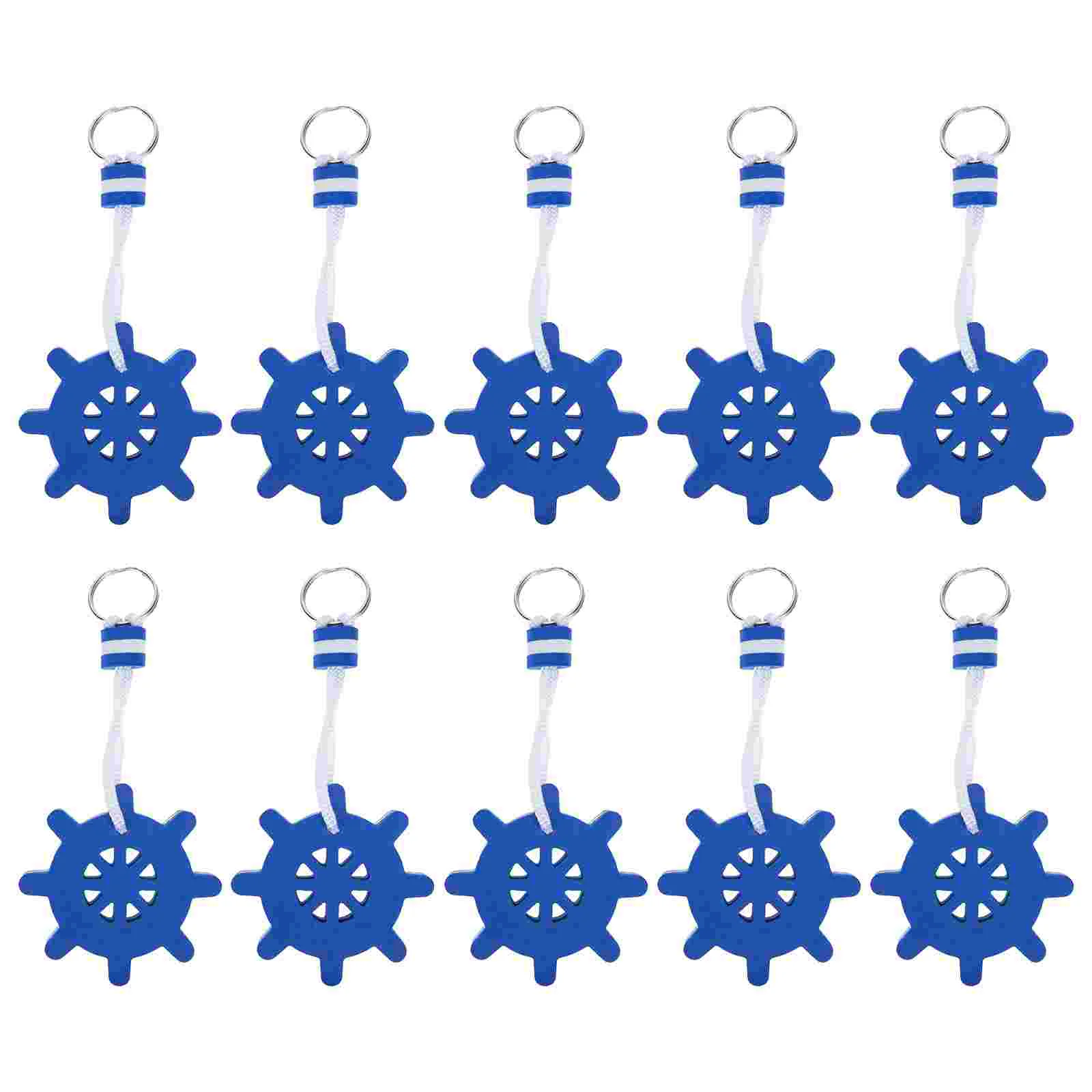 10 шт. плавающие брелки из пены EVA, брелки для ключей для водных видов спорта, подвесные декоры для ключей (синий)