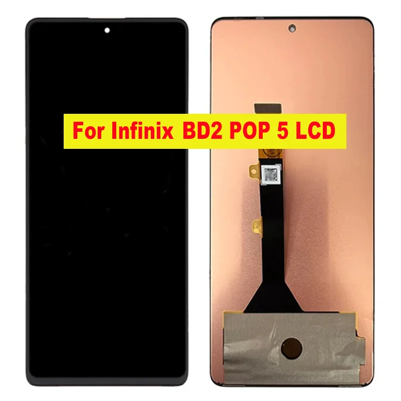 100% Идеальный ЖК-дисплей Для Infinix BD2 POP 5 ЖК-дисплей С Сенсорным Экраном и Дигитайзером В Сборе Для Infinix BD2 POP 5 LCD Без Рамки