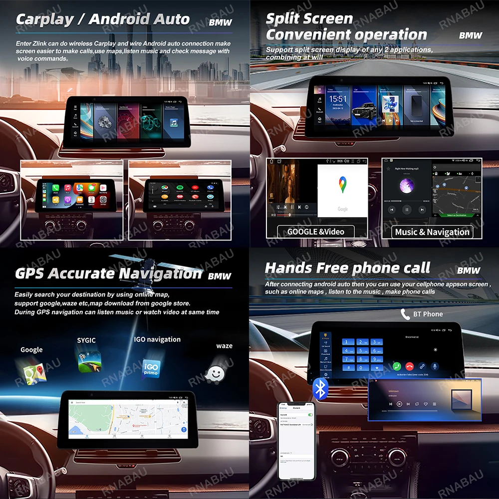 12,3 Дюймов Android 13 ID8 Автомобильный Для BMW X5 E70 X6 E71 2007-2013 CCC CIC NBT Системное Головное Устройство Авто Радио Мультимедийный Плеер WIFI + 4G Изображение 1 