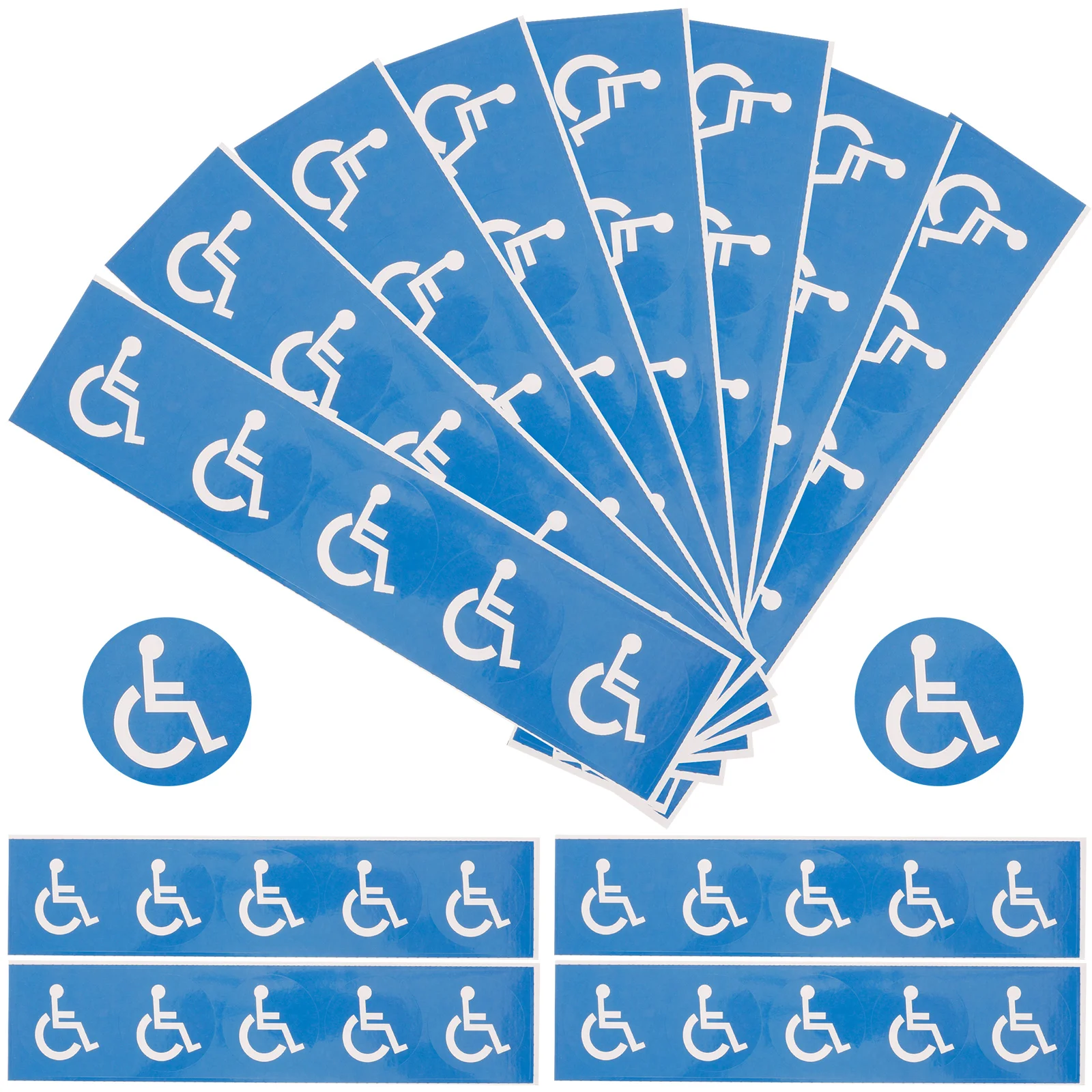 12 Листов наклеек для инвалидных колясок, клейких наклеек с символом инвалидных колясок, наклеек с надписями