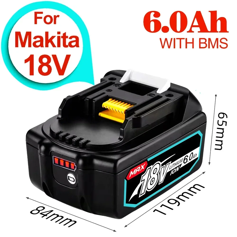 18V 6.0Ah BL1860b Литий-ионная Аккумуляторная Батарея Для Электроинструментов Makita 18 Вольт BL1860 BL1830b BL1850b BL1840 LXT-400 6A Изображение 1 