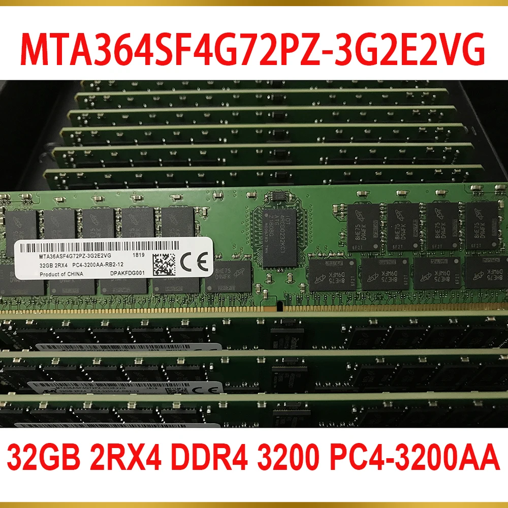 1шт для MT RAM 32G 32GB 2RX4 DDR4 3200 PC4-3200AA RECC Серверная Память MTA364SF4G72PZ-3G2E2VG 