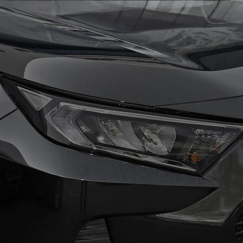 2 Шт Защитная Пленка Для Автомобильных Фар Виниловая Защита Прозрачная Черная Наклейка TPU Для Toyota RAV4 XA50 2019 2020 Аксессуары Изображение 2 