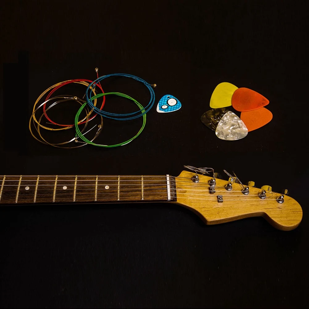 2 комплекта из 6 гитарных струн Сменные Стальные струны с 6шт колками для настройки струн Машинными головками Тюнерами Изображение 3 