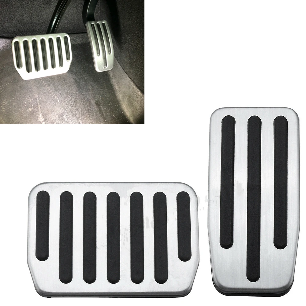 2 нескользящие накладки для ножных педалей из алюминиевого сплава, подходящие для Tesla Model 3