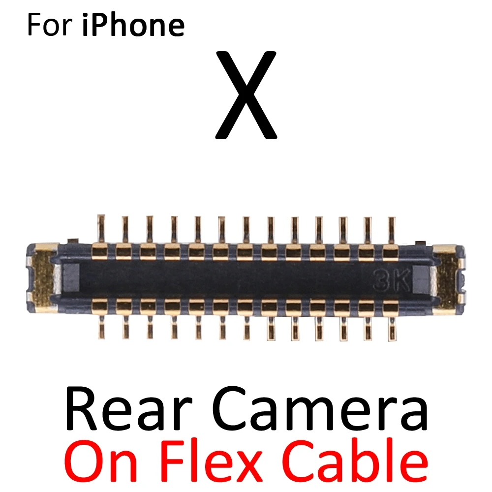 2 шт. Разъем FPC для камеры заднего вида для iPhone X XR XS Max на гибком кабеле материнской платы Изображение 2 