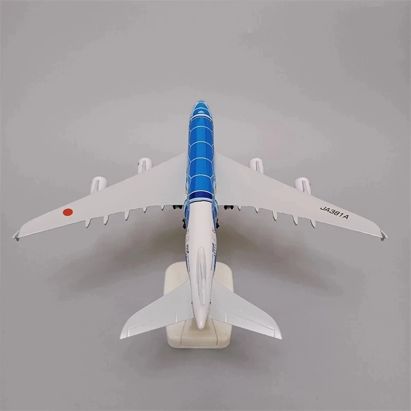 20 см Сплав Металла Япония ANA Airbus A380 Мультфильм Морская Черепаха Авиалинии Модель самолета, изготовленного под давлением Самолет Самолет Зеленый Оранжевый Синий Изображение 1 