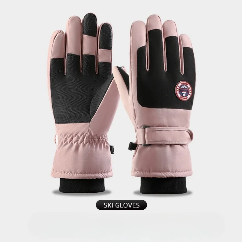 2023 Роскошные теплые флисовые перчатки, женские осенне-зимние перчатки для верховой езды, катания на лыжах, Уличные перчатки, защищающие от холода, ветра и воды