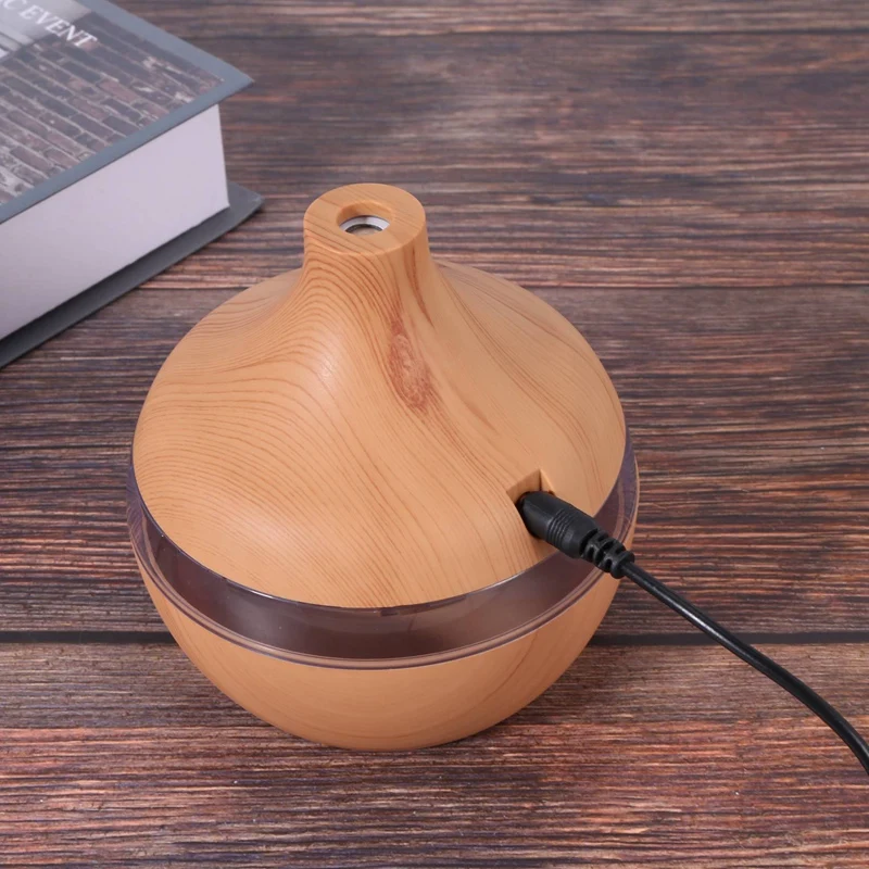 2X USB-увлажнитель для ароматерапии с древесным зерном, Капли воды, Очистка воздуха, Эфирное масло, Ароматический диффузор Grain Изображение 1 