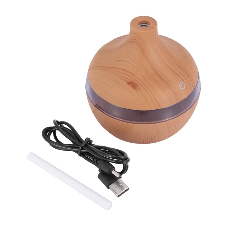 2X USB-увлажнитель для ароматерапии с древесным зерном, Капли воды, Очистка воздуха, Эфирное масло, Ароматический диффузор Grain Изображение 2 