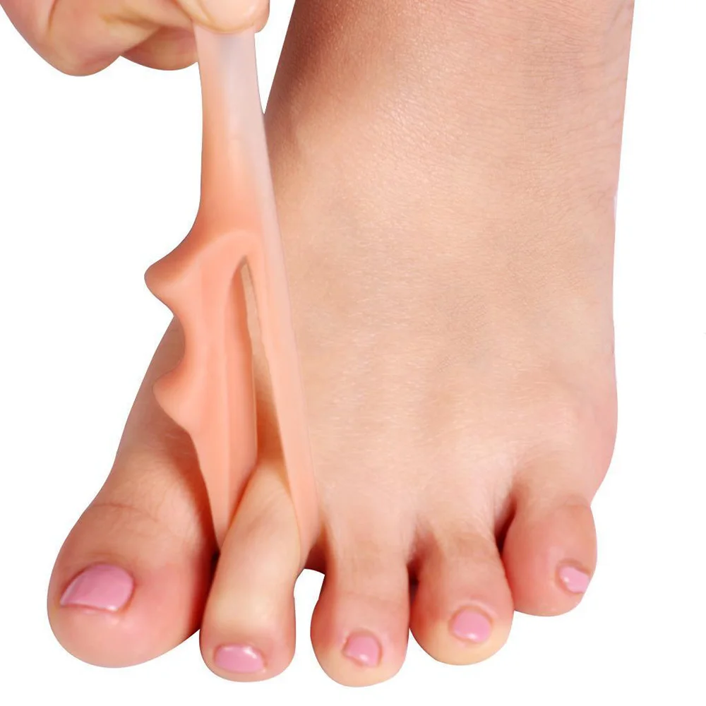 2шт Новый Разделитель Пальцев Ног Силиконовый Гель Для Коррекции Большого Пальца Стопы Ортопедический Выпрямитель Обезболивающий Зажим Для Ног Инструмент Для Лечения Пальцев Ног Изображение 3 