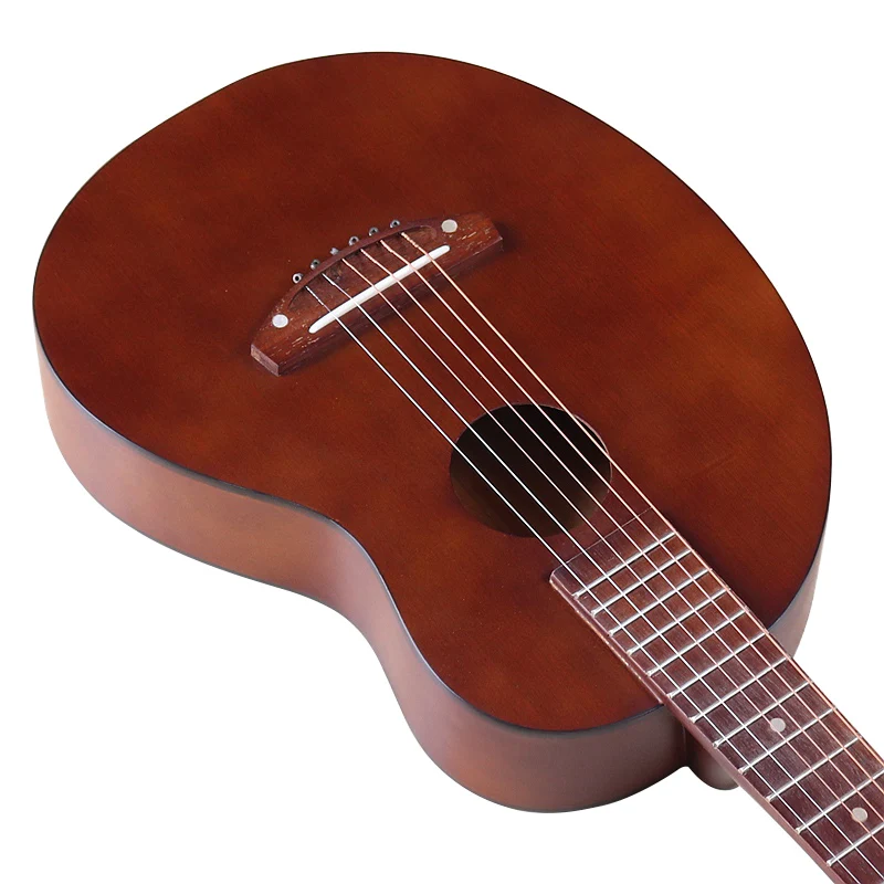 30-дюймовая мини-акустическая гитара, 6-струнный глянцевый корпус из липы, детская народная гитара, Мультяшная форма, дорожная гитара Изображение 3 