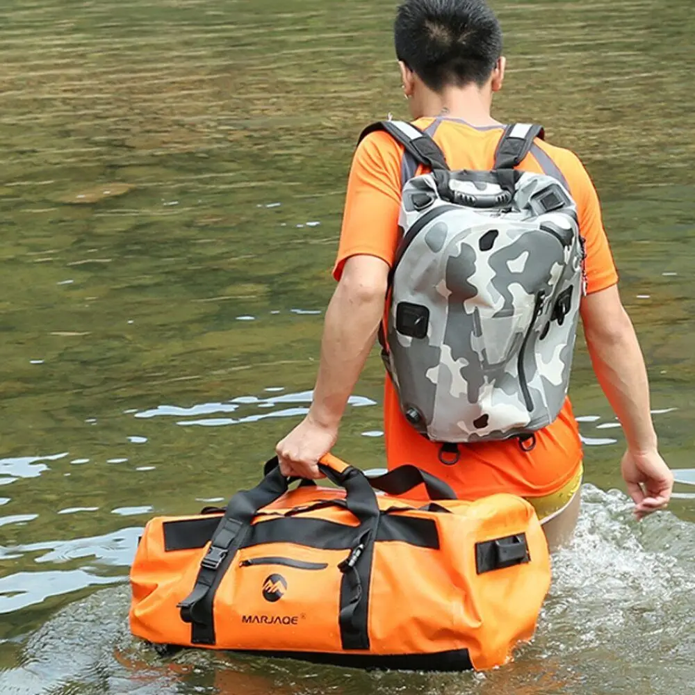 30Л-90Л Водонепроницаемая спортивная сумка для каяка, сухое седло, багаж, походные сумки для плавания Изображение 1 