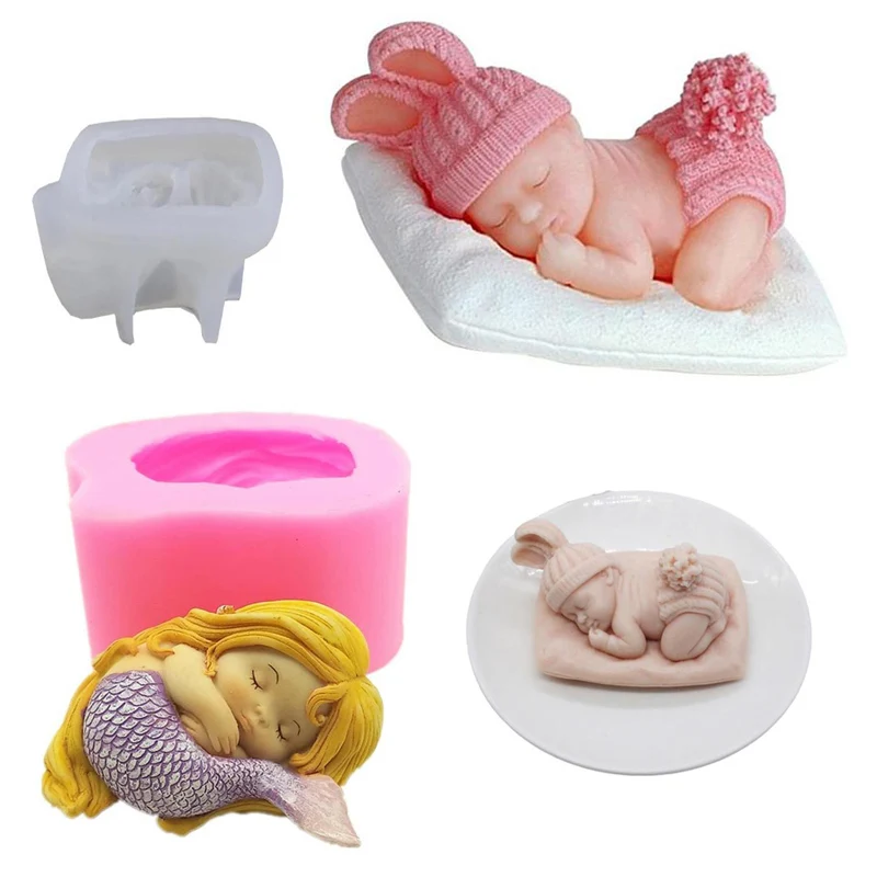 3D Милая Форма Ребенка Силиконовая Форма Печенье Резак Инструменты Для Украшения Торта Шоколадное Печенье Мыло Форма для Детского Дня Рождения Baby Shower