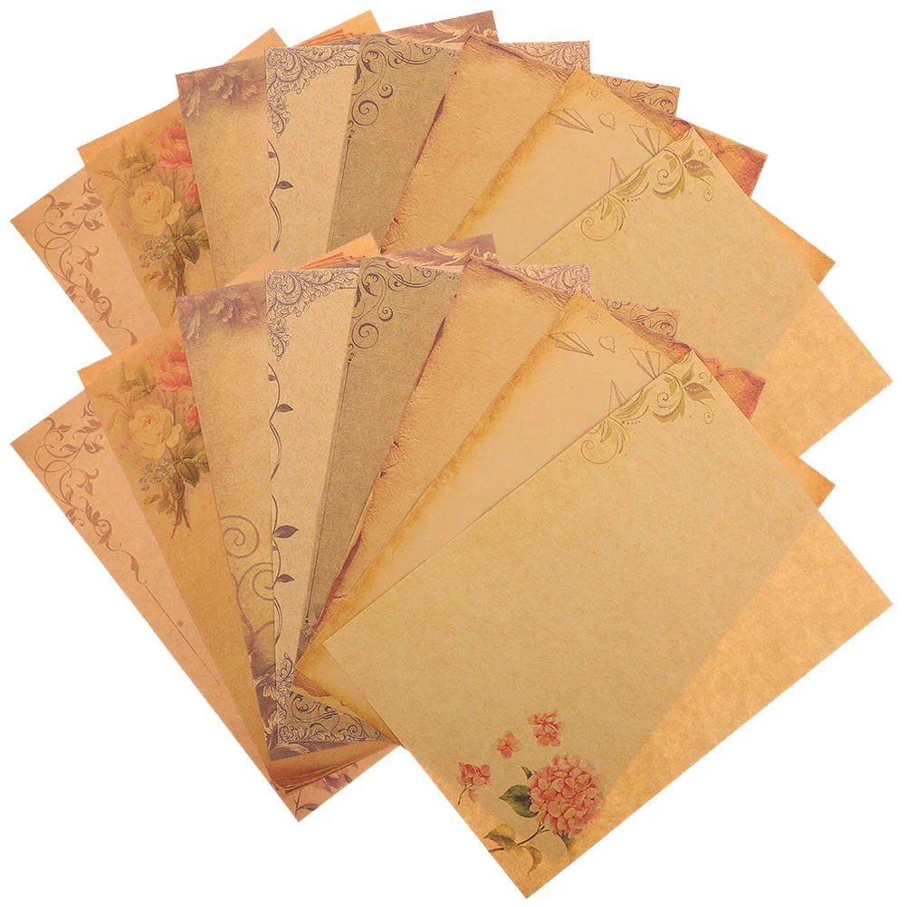 40 Листов винтажной бумаги для письма Канцелярские принадлежности для письма Праздничные бумаги для писем (смешанный стиль)