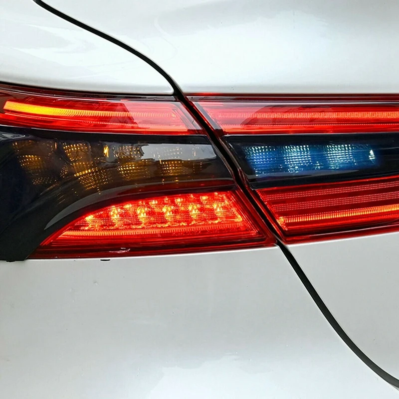 4шт Для Toyota Camry 2018-2020 2021 Копченый Черный ABS Задний Задний Фонарь Накладные Крышки Изображение 3 
