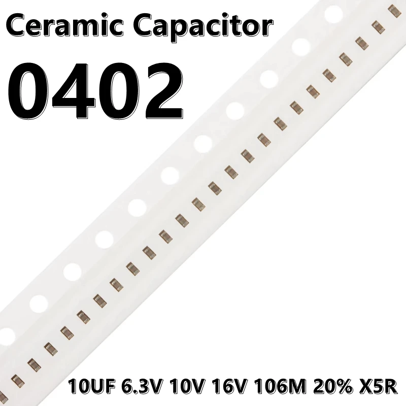 (50шт) 0402 Керамические конденсаторы 10 МКФ 6,3 В 10 В 16 В 106 М 20% X5R 1005 SMD Изображение 0 