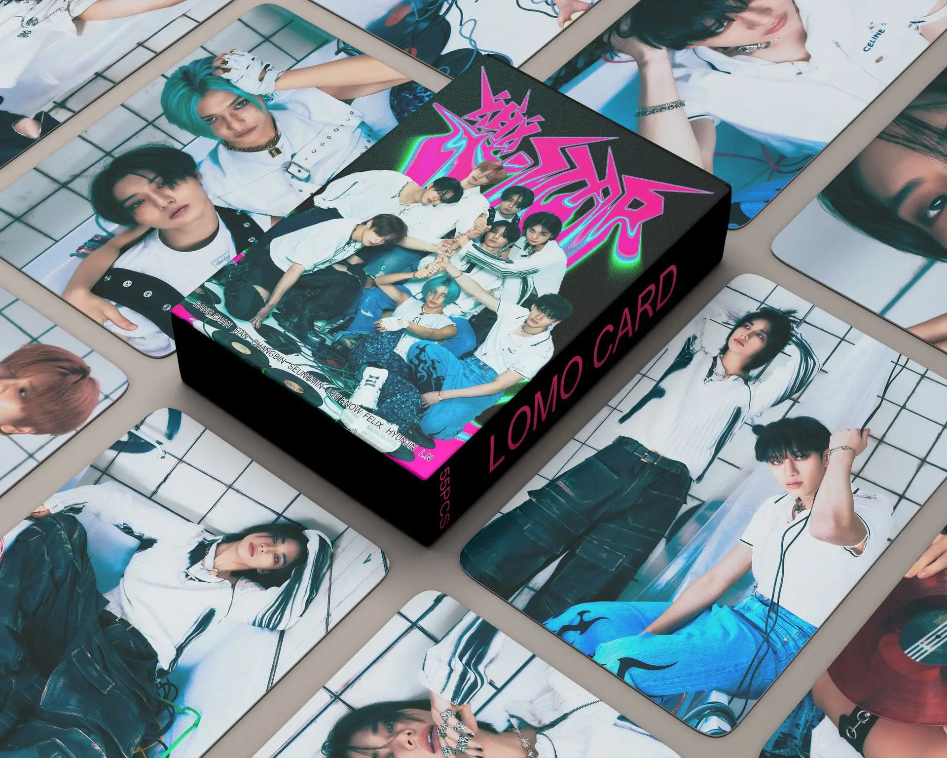 55 шт./компл. Альбом фотокарточек Kpop Stray Kids Rock-STAR Straykids Lomo Cards