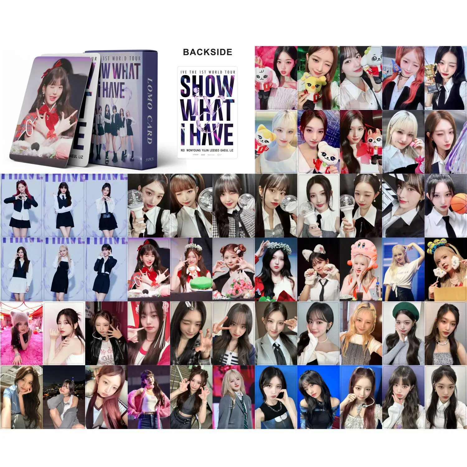 55 шт./компл. открыток Kpop IVE Lomo SHOW WHAT IVE Photocards for fans collection Изображение 1 