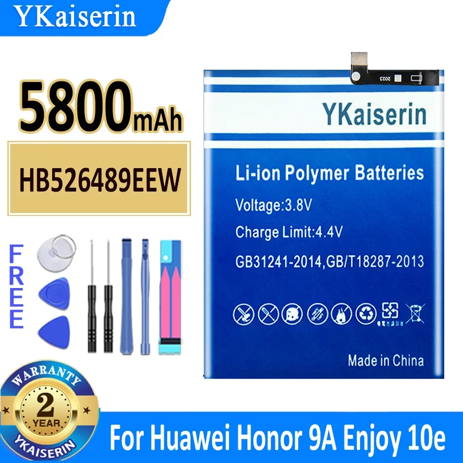 5800 мАч YKaiserin Аккумулятор HB526489EEW для Huawei Honor 9A Changwan 9A Enjoy 10e Bateria