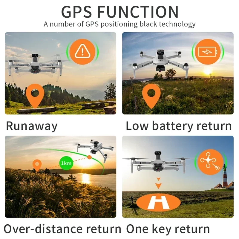 5G WiFi GPS 2-Осевой Квадрокоптер С Защитой От Встряхивания, Бесщеточный 4K Профессиональный Квадрокоптер С HD-Камерой Mini KF102 4K Dron KF102 MAX Drone Изображение 4 