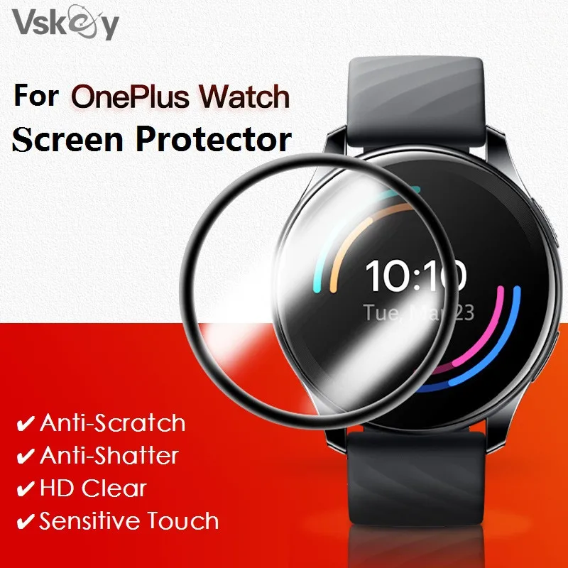 5шт 2ШТ 3D Мягкая защитная пленка для смарт-часов Oneplus Watch Full Cover HD Прозрачная защитная пленка от царапин