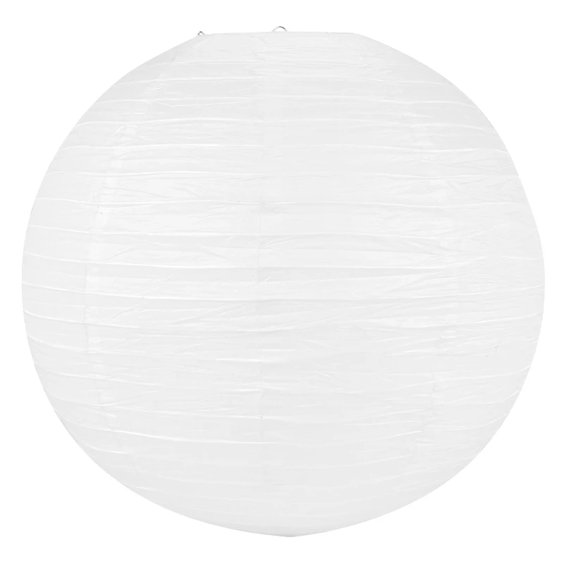 6 X Китайский Японский бумажный фонарь с абажуром для свадебной вечеринки, 50 см (20 дюймов) кремово-белый