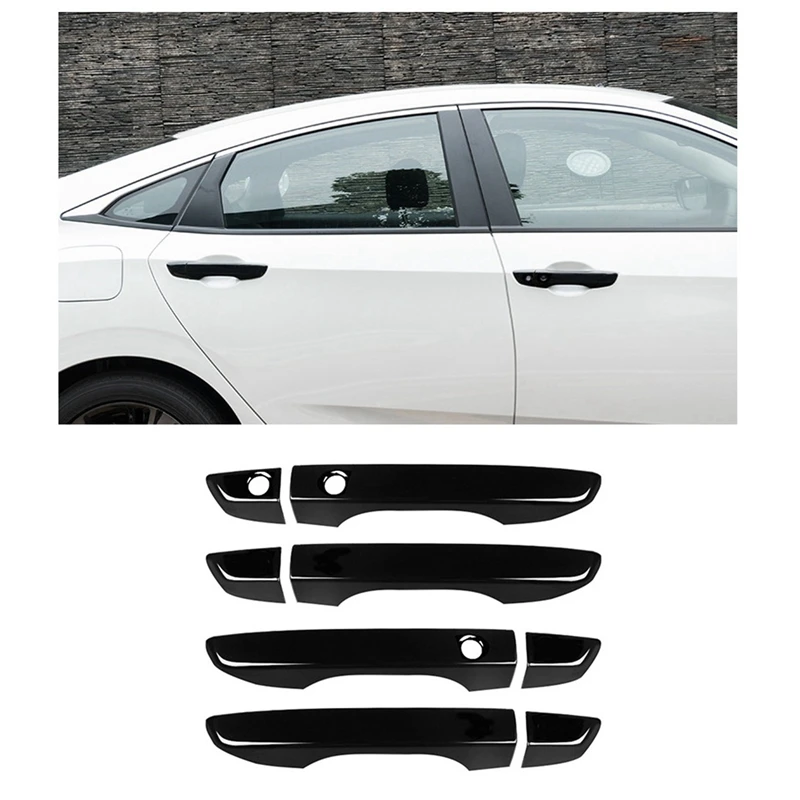 8X Автомобильная умная рамка-наклейка на дверную ручку для Honda Civic 10Th 2016-2021 Аксессуары FC1 FK7 FK8 Изображение 1 