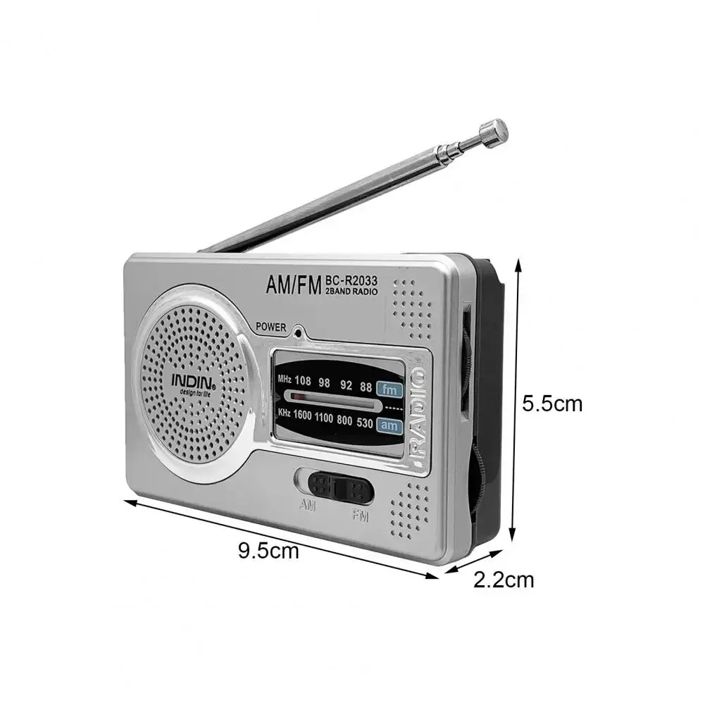 BC-R2033 Радио AM FM Портативное радио с батарейным питанием Лучший прием и длительный срок службы для бега, прогулок, дома для престарелых Изображение 1 