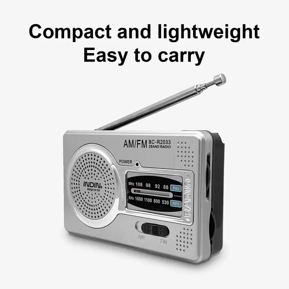 BC-R2033 Радио AM FM Портативное радио с батарейным питанием Лучший прием и длительный срок службы для бега, прогулок, дома для престарелых Изображение 4 