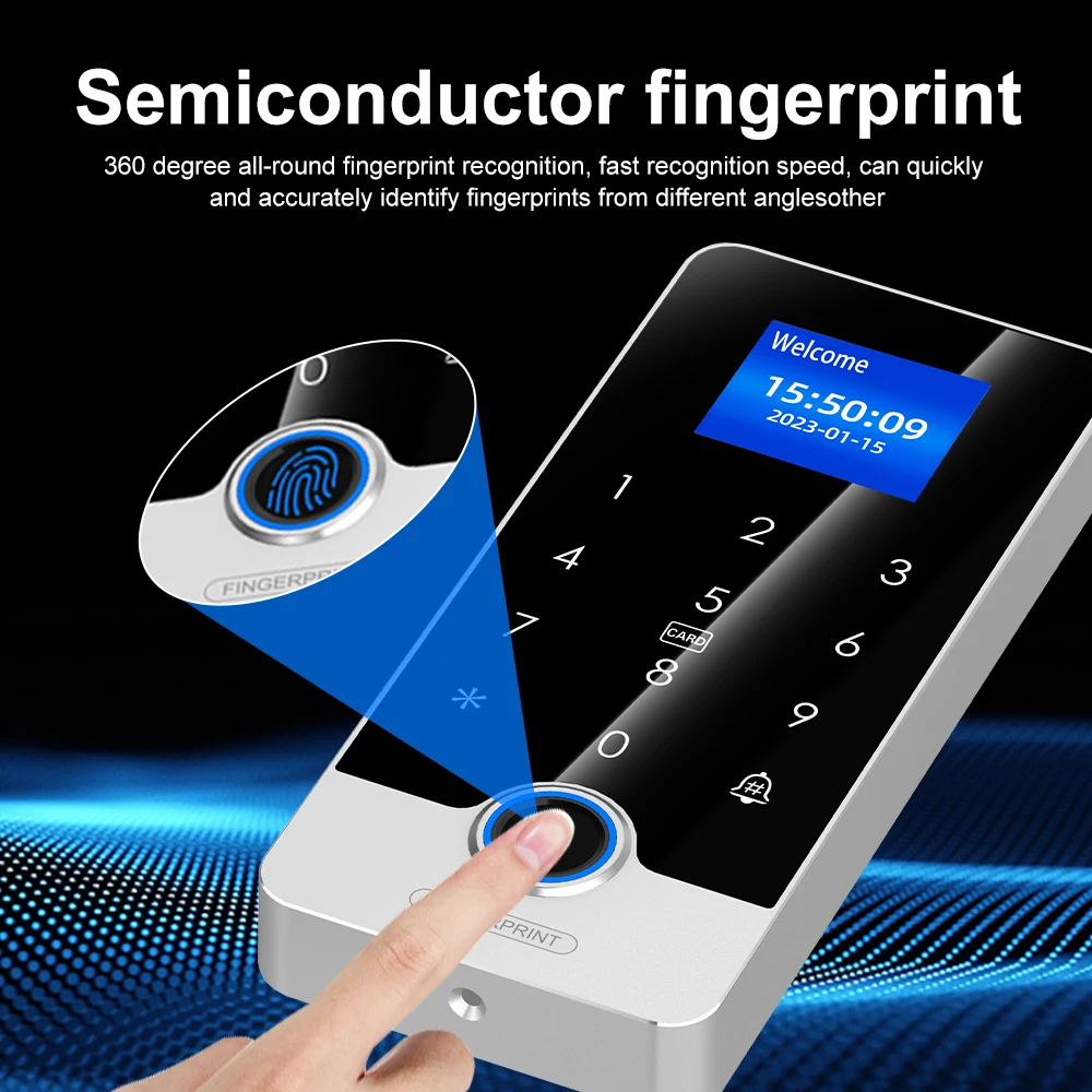 Bluetooth Tuya APP Комплект Контроля Доступа К Двери Водонепроницаемый RFID NFC Биометрическая Клавиатура С Отпечатками Пальцев 180 КГ Электрические Магнитные Замки Изображение 1 