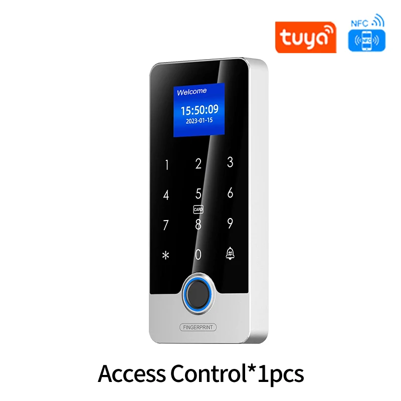 Bluetooth Tuya APP Комплект Контроля Доступа К Двери Водонепроницаемый RFID NFC Биометрическая Клавиатура С Отпечатками Пальцев 180 КГ Электрические Магнитные Замки Изображение 5 