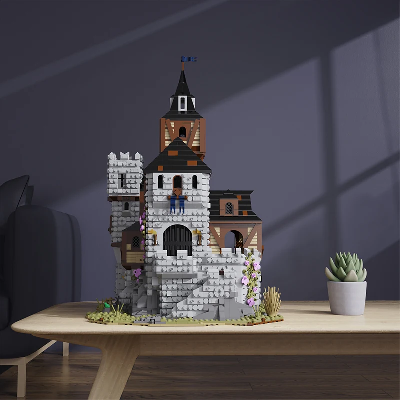 BuildMoc, набор строительных блоков для средневековой церкви и замка, Знаменитая архитектура собора, Кирпичи, Игрушки для детей, подарки на день рождения