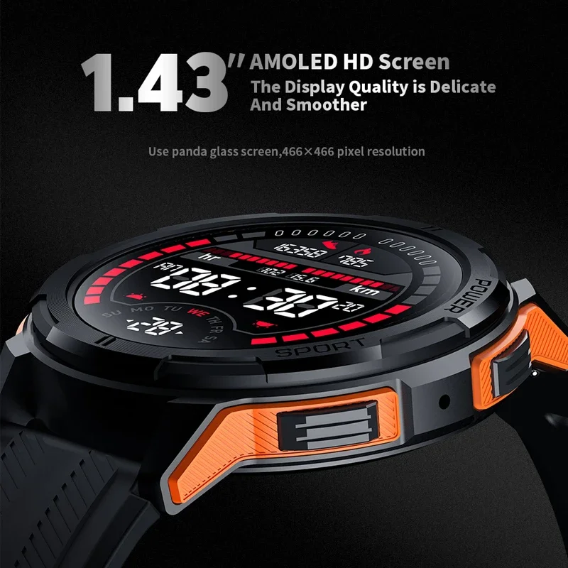 C25 Смарт-Часы Для Мужчин Smartwatch 2023 Bluetooth Вызов Пульсометр 1,43 Дюйма HD 466*466 Экран 100 + Спортивный Голосовой помощник Изображение 3 
