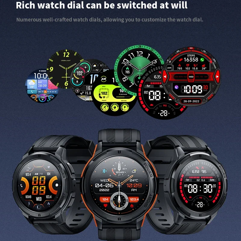 C25 Смарт-Часы Для Мужчин Smartwatch 2023 Bluetooth Вызов Пульсометр 1,43 Дюйма HD 466*466 Экран 100 + Спортивный Голосовой помощник Изображение 5 