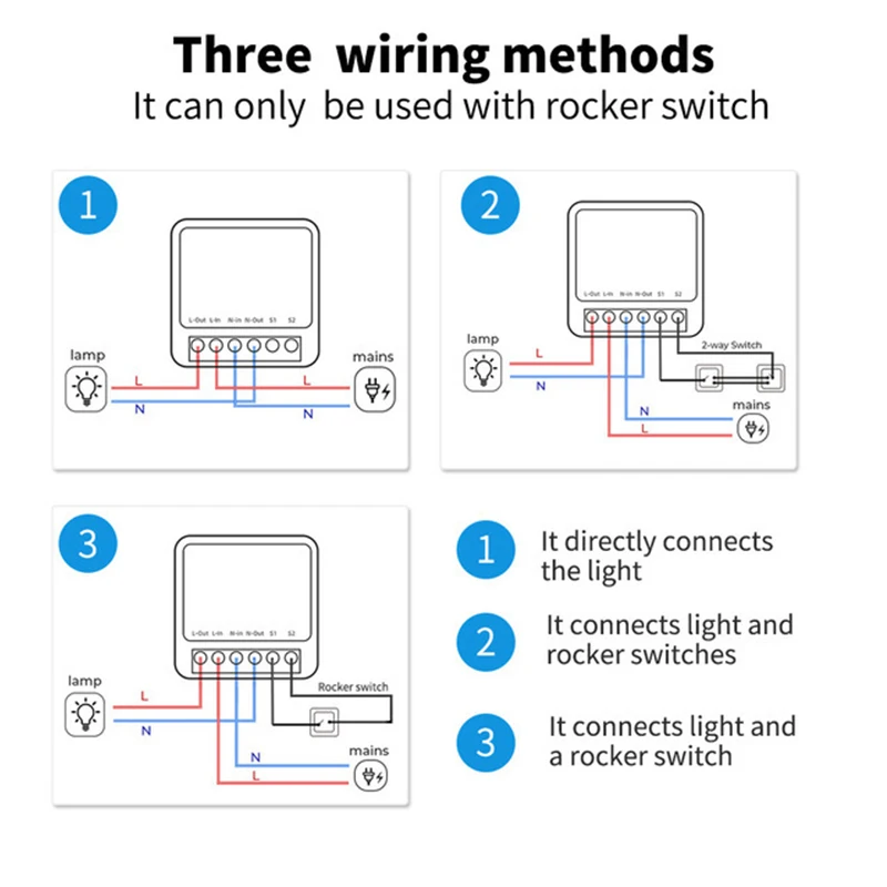 Cozylife Wifi Smart Switch Модуль мини-переключателей DIY Light с 2-полосным управлением Беспроводной выключатель Smart Home Работает с Alexa Google Home Изображение 4 