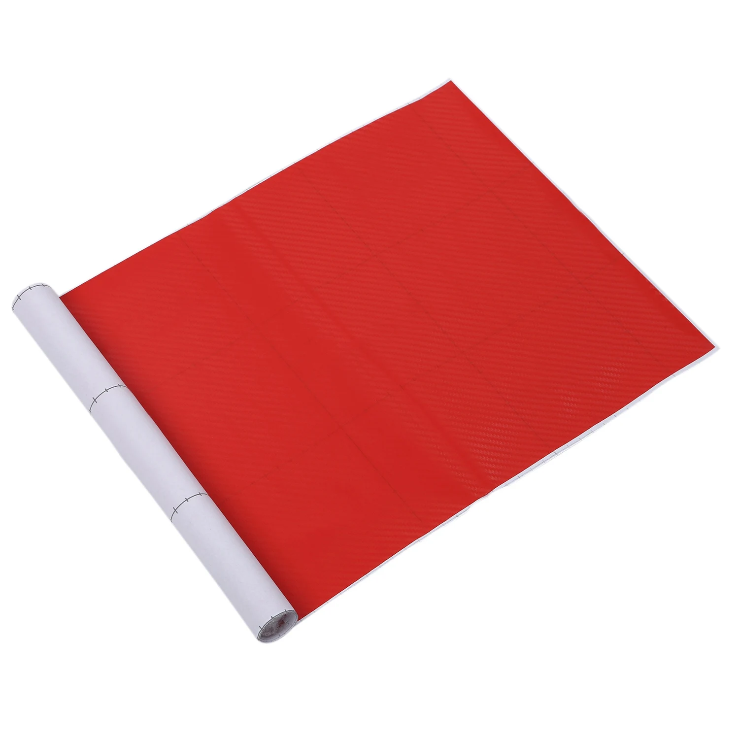DIY 30x127 3D наклейка из углеродного волокна Виниловая пленка Оберточная бумага рулон Клейкая автомобильная наклейка Лист красный Изображение 1 
