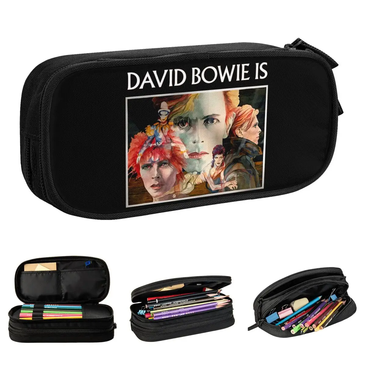 Davids Bowies Singer Пенал Креативная сумка для ручек Студенческая Большая Сумка для хранения Студенческие Школьные Пеналы на молнии