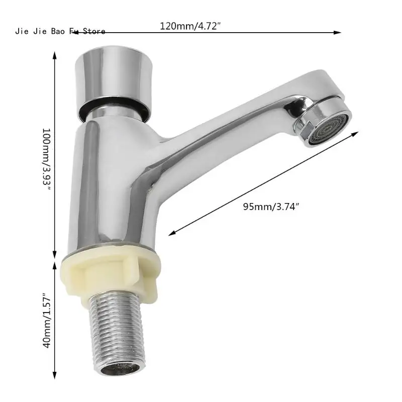 E8BD Автоматически закрывающийся кран для экономии воды В ванной комнате, Кнопка задержки холодного крана