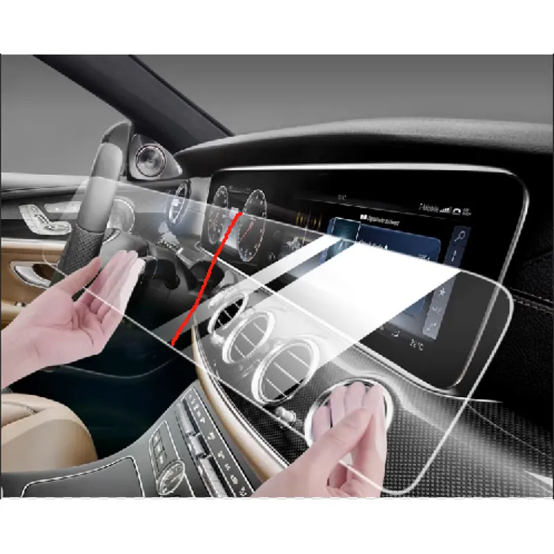 GPS-Навигация, Закаленное стекло и защитная пленка для Экрана приборной панели (2 шт.) Для Mercedes Benz Classe A W177 V177 Classe B W247