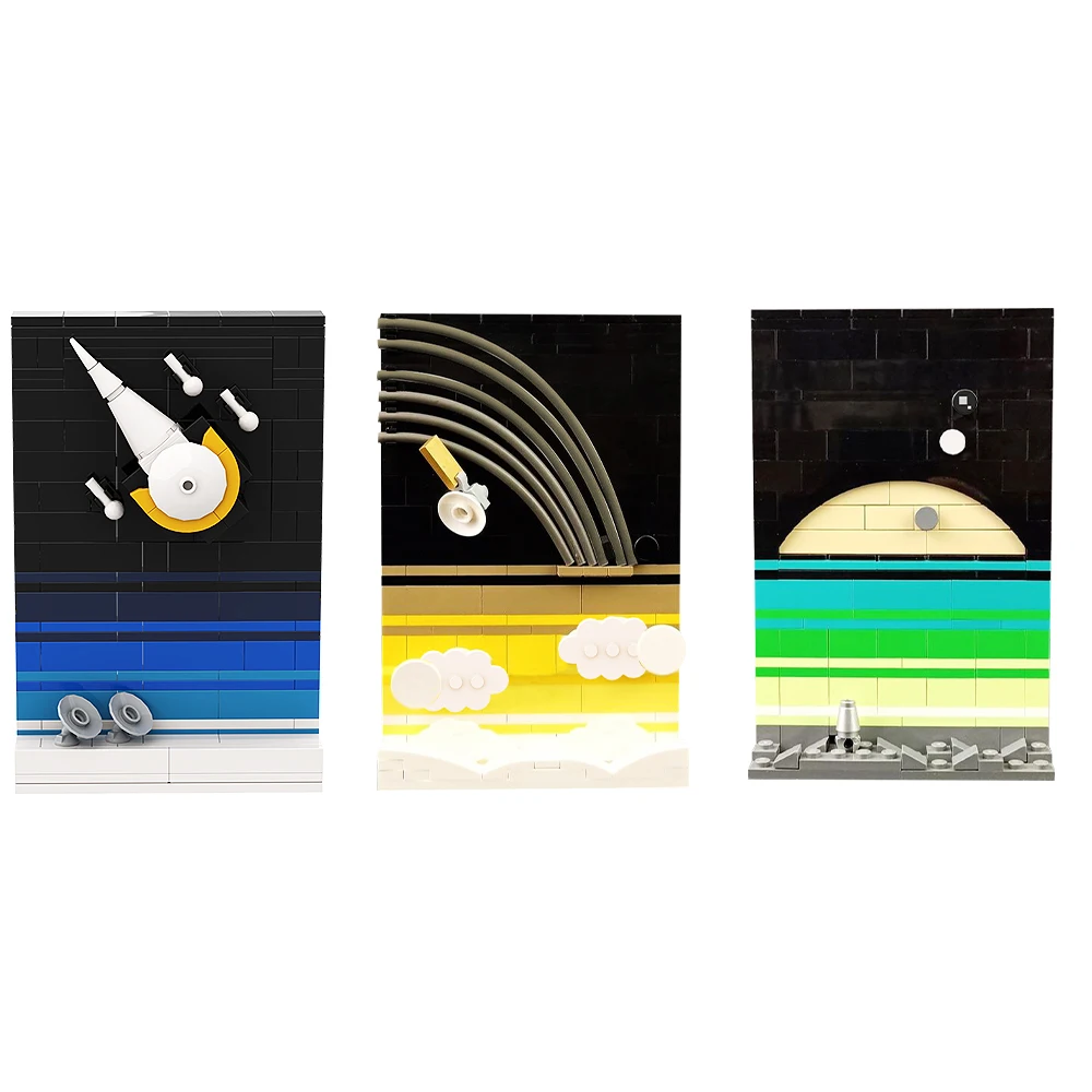 Gobricks MOC 3d Art Pixel Прелюдия к Литоразрушающему Строительному блоку The Last Dive /Декоративная кирпичная игрушка 