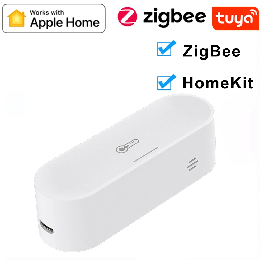 HomeKit Tuya Smart ZigBee Датчик температуры и влажности Контроллер гигрометра для умного дома в помещении Работает с Alexa Google