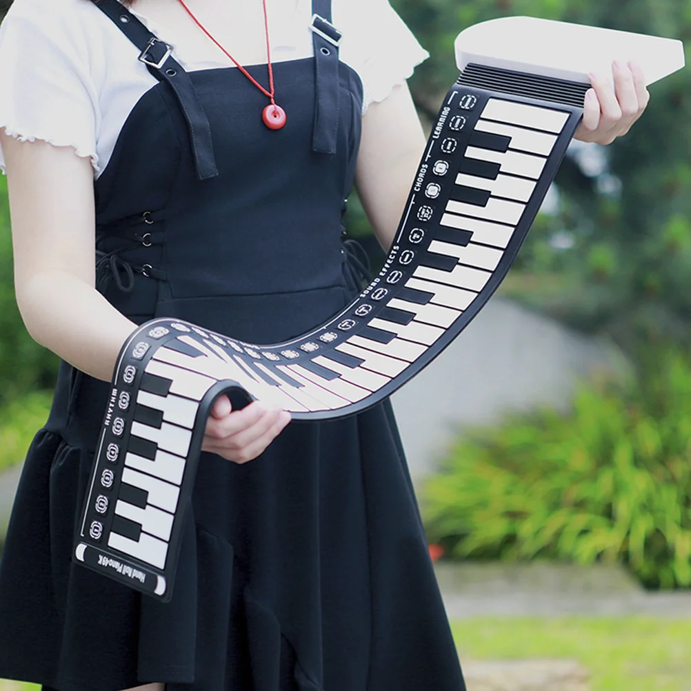 IRIN 49-клавишное ручное пианино, силиконовая портативная клавиатура, музыкальный инструмент для обучения, складной электронный орган для начинающих Изображение 1 